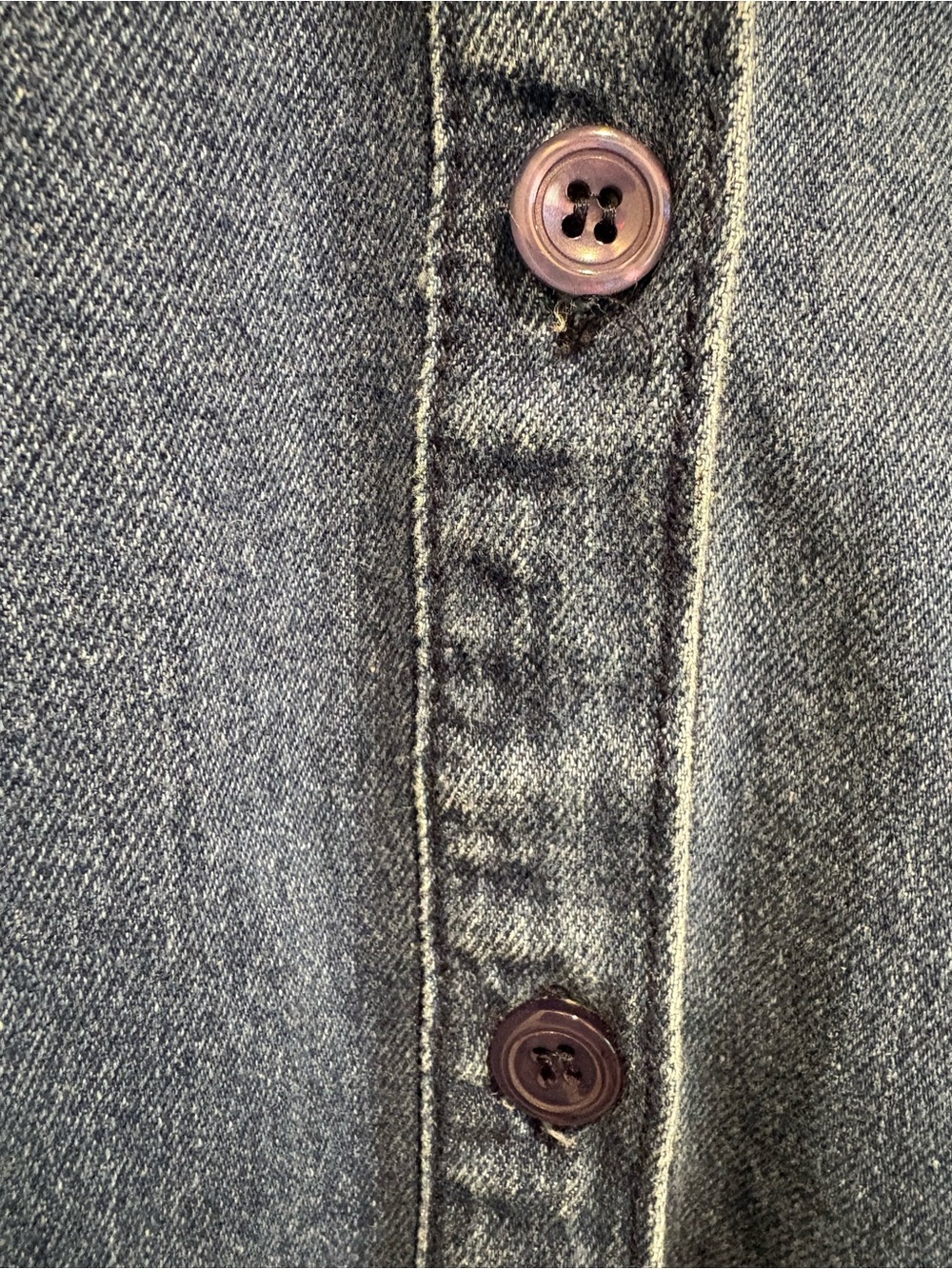 Retro Utility Denim Patch Button-Up Collar High-Low Festival Shacket - Boho - Picture 2 of 12